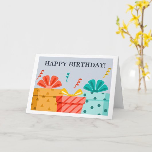 プレゼントと祝お前のためだ! カード (黄色い花)