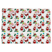 プレゼントと雪だるまクリスマス ラージペーパーバッグ (裏面)