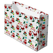 プレゼントと雪だるまクリスマス ラージペーパーバッグ (正面アングル)