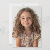 プレゼントと風船ピンクガール誕生日パーティー 招待状 (裏面)