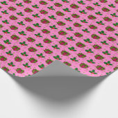 プレゼントとHolly_pink ラッピングペーパー (角)