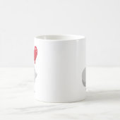 プレゼントに最適な名前入り かわいい猫の寝顔デザイン コーヒーマグカップ (中央)