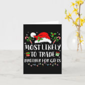 プレゼントのために兄を最もありそうに交換する クリスマス カード (黄色い花)