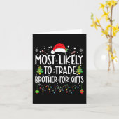 プレゼントのために兄弟を裏切る可能性が最も高い ファミリークリス カード (黄色い花)