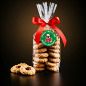 プレゼントのためのパグドッグのクリスマスプレゼント ラウンドシール