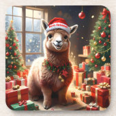「プレゼントのアルパカ：クリスマスの物語」 コースター (正面)