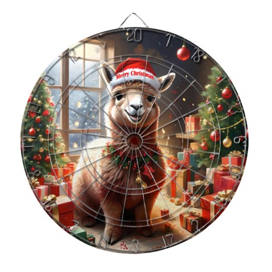 「プレゼントのアルパカ：クリスマスの物語」 ダーツボード (正面)