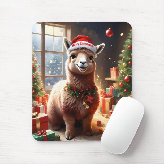 「プレゼントのアルパカ:クリスマスの物語」 マウスパッド (マウス)