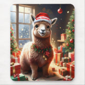 「プレゼントのアルパカ:クリスマスの物語」 マウスパッド (正面)