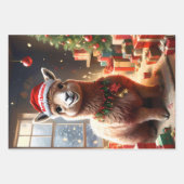 「プレゼントのアルパカ：クリスマスの物語」 ラッピングペーパーシート (正面2)
