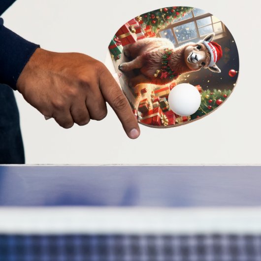 「プレゼントのアルパカ：クリスマスの物語」 卓球ラケット (インサイチュ)