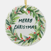 プレゼントのクリスマスオーナメントのように出席する セラミックオーナメント (正面)