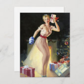 プレゼントのピンナップを揺らす 招待状 (正面/裏面)