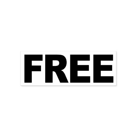 プレゼントの品に貼るスタンプのFREEという文字 セルフインキングスタンプ (デザイン)