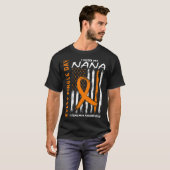 プレゼントの損失ナナナオレンジ白血病認識度旗 Tシャツ (正面フル)