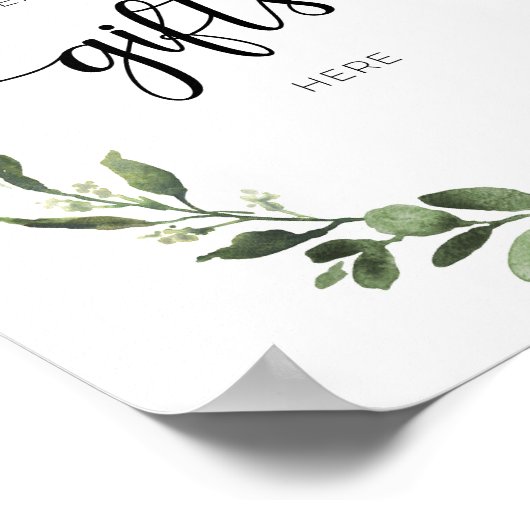 プレゼントをここに置いてパーティー標識 ポスター (角)