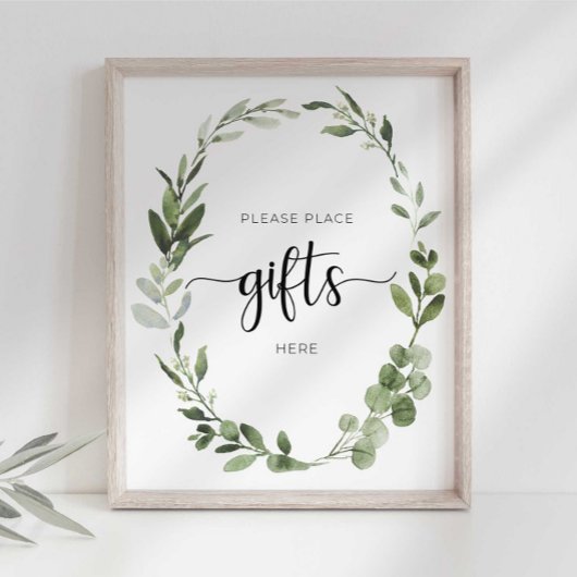 プレゼントをここに置いてパーティー標識 ポスター