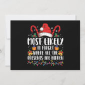 プレゼントをどこにしまったか最も忘れそう 招待状 (正面)