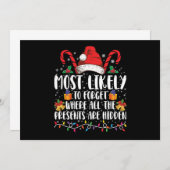 プレゼントをどこにしまったか最も忘れそう 招待状 (正面/裏面)