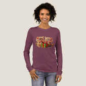 **プレゼントを取り合うかわいい子猫たち - 楽しいクリスマス トライブレンドTシャツ (正面全体)