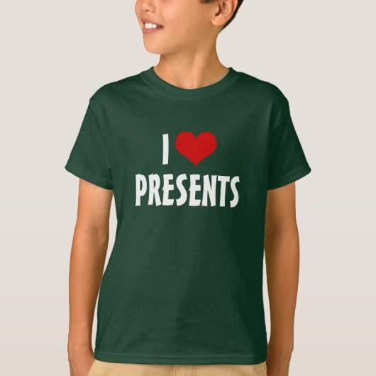 プレゼントを愛してます Tシャツ (正面)