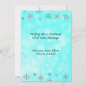 プレゼントを持ったかわいい小さなクリスマスマウス カード (裏面)