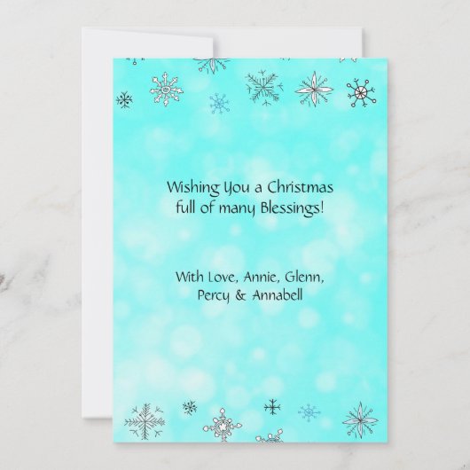 プレゼントを持ったかわいい小さなクリスマスマウス カード (裏面)