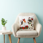 プレゼントを持ったちび猫たちのクリスマス クッション (椅子)