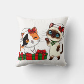 プレゼントを持ったちび猫たちのクリスマス クッション (裏面)