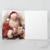 プレゼントを持ったサンタクロース カード (内部)