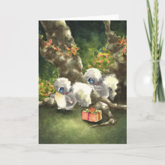 プレゼントを持ったスカンク カード