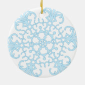 プレゼントを持っているかわいい小さなクリスマスハムスター セラミックオーナメント (裏面)