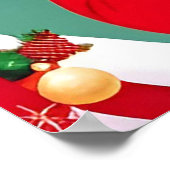 プレゼントを持っているサンタクロース ポスター (角)