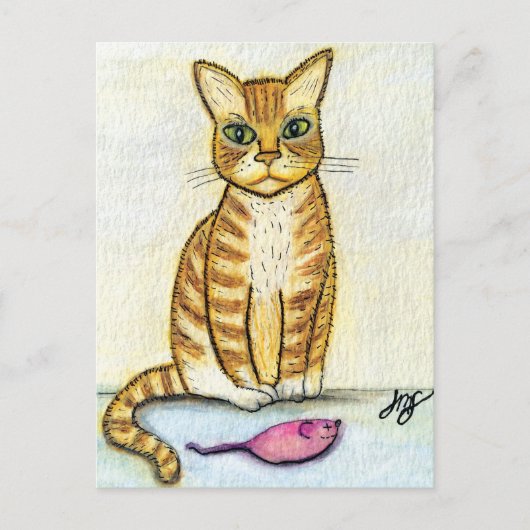 プレゼントを持って来た ポストカード (正面)