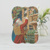 プレゼントを持って来るヴィンテージサンタ シーズンカード (スタンド正面)