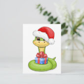 プレゼントを持つクリスマスのヘビ シーズンカード (スタンド正面)
