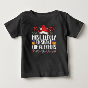 プレゼントを振る可能性が最も高いチーム ファミリー ベビーTシャツ