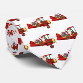 プレゼントを提供する複葉機のサンタクロース ネクタイ (ロール)