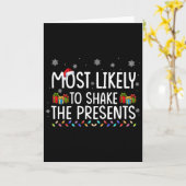 プレゼントを最も激しく揺らす家族の一致 カード (黄色い花)