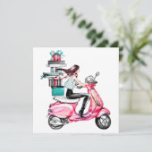 プレゼントを運ぶスクーターの少女 カード (スタンド正面)