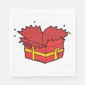 プレゼントを開く スタンダードランチョンナプキン (正面)