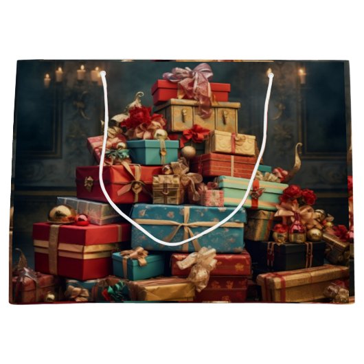 プレゼントガロレクリスマス抱き枕 ラージペーパーバッグ (正面)