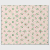 プレゼントクラシックスウィートスノーフレークスホリデー ラッピングペーパー (フラット)