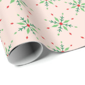 プレゼントクラシックスウィートスノーフレークスホリデー ラッピングペーパー (ロールコーナー)