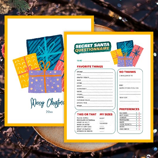 プレゼントクリスマスゲーム秘密サンタアンケート