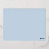 プレゼントフォト金ゴールドクリスマスホリデーカード 箔シーズンポストカード (裏面)