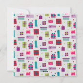 プレゼントメリークリスマスファミリーフォトコラージュ シーズンカード (裏面)