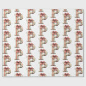 プレゼントレターPクリスマス ラッピングペーパー (フラット)