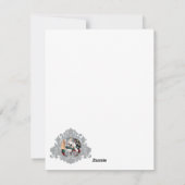 プレゼント付きの可愛いフワフワのクリスマスのホッキョクグマ。 シーズンカード (裏面)