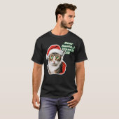 プレゼント付きクリスマス猫たち – フェスティバル穴 Tシャツ (正面フル)